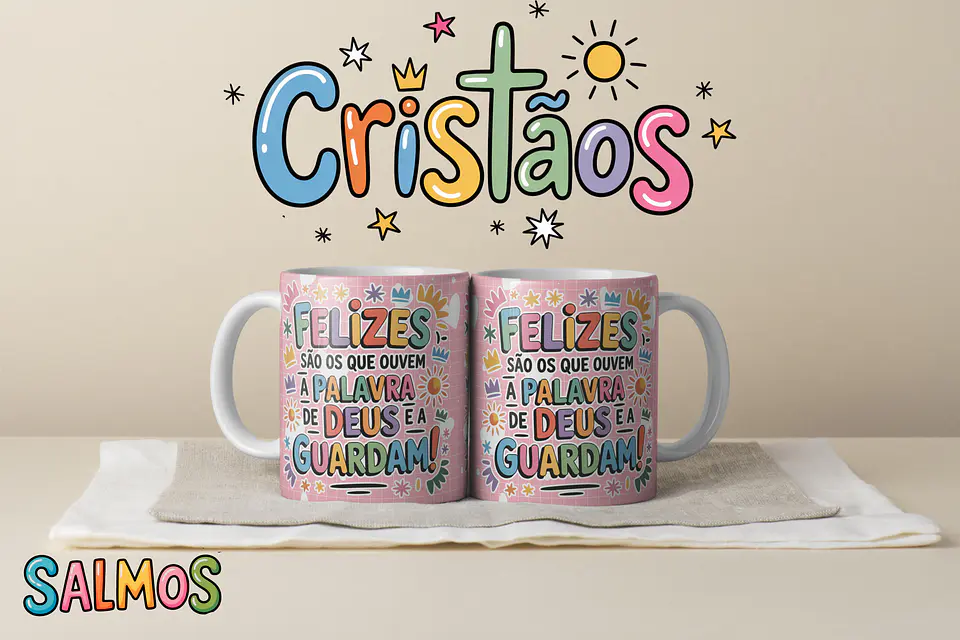 Coleção Canecas Salmos Coloridos 5
