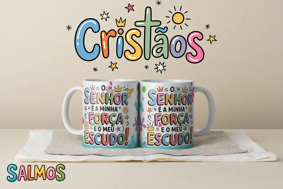 Coleção Canecas Salmos Coloridos 10