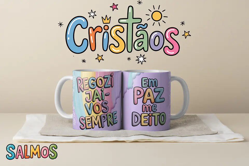 Coleção Canecas Salmos Coloridos 15