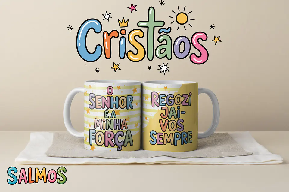 Coleção Canecas Salmos Coloridos 16