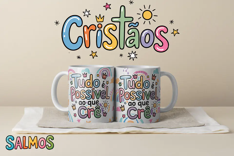 Coleção Canecas Salmos Coloridos 18