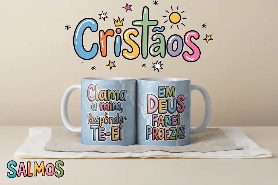 Coleção Canecas Salmos Coloridos 24