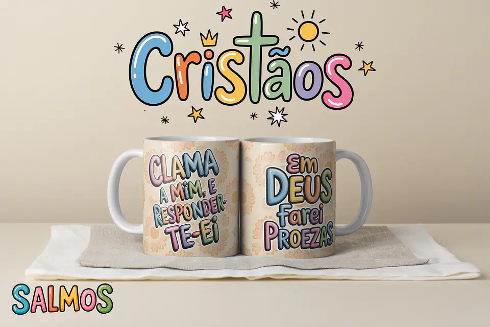 Coleção Canecas Salmos Coloridos 36