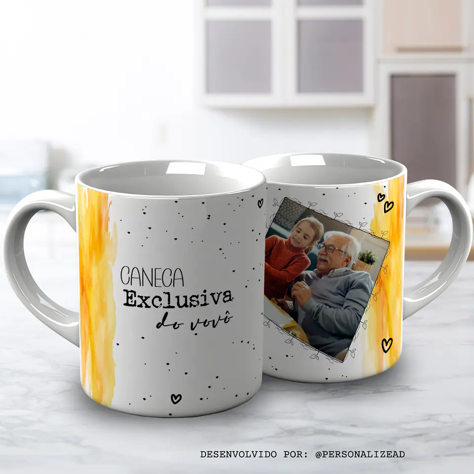 Caneca Avô pintinhas 3