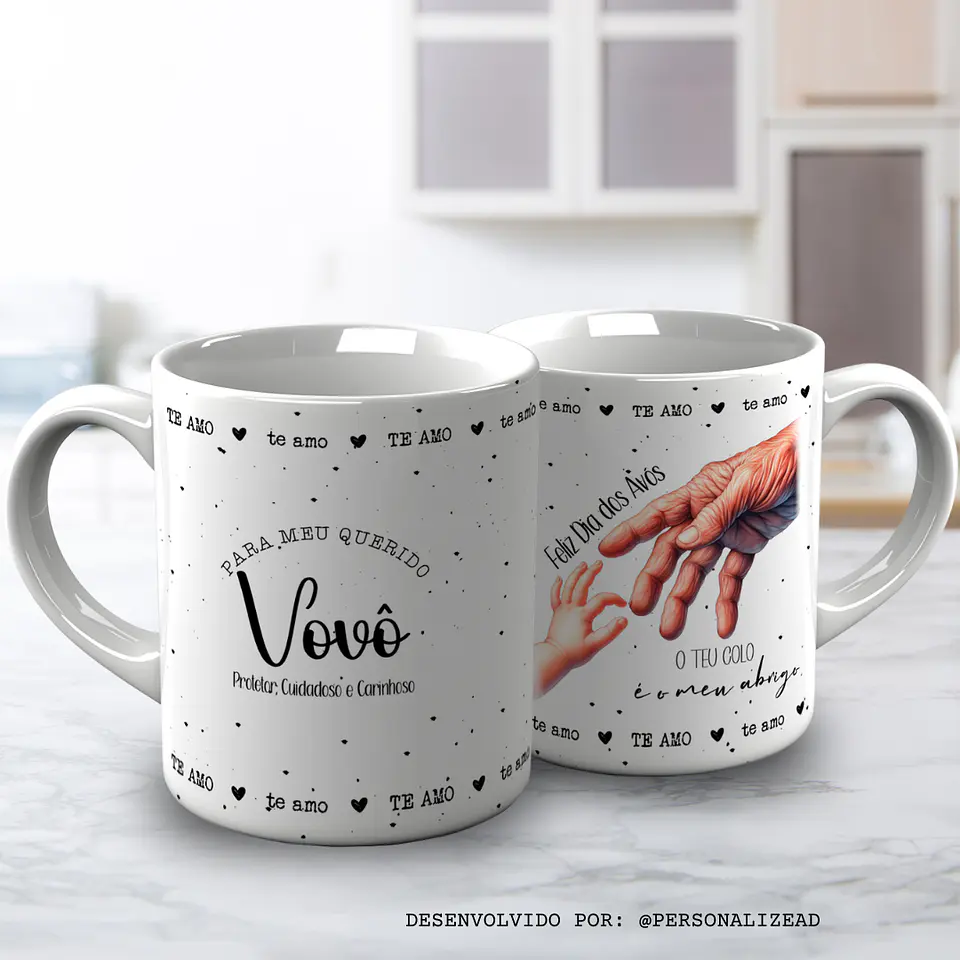 Caneca Avô pintinhas 8