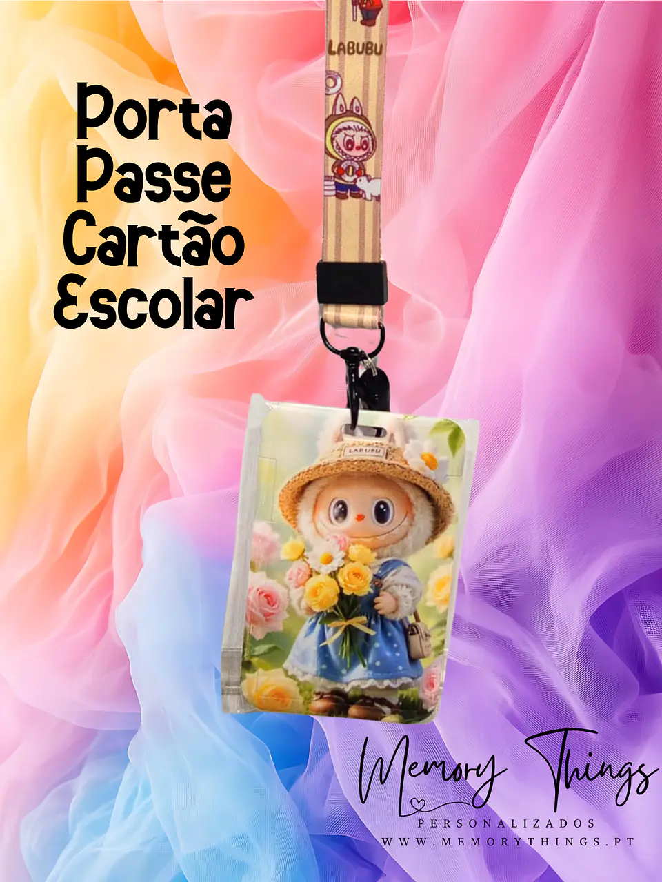 Lanyard Labubu (porta passe) 2