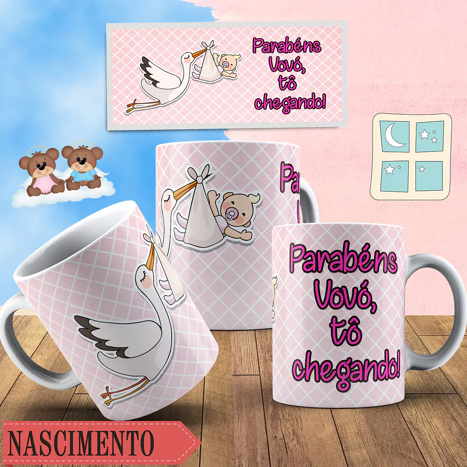 Coleção canecas nascimento 4 7