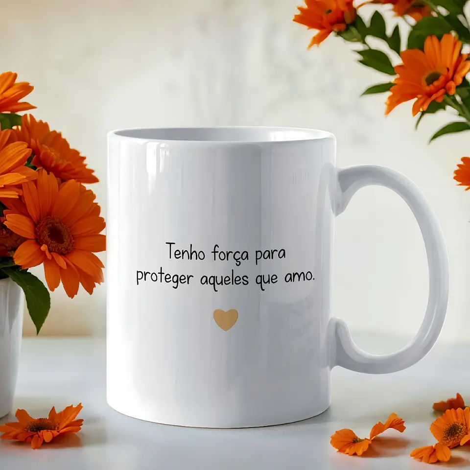 Caneca Strong Girl - Tenho força para proteger aqueles que amo. 2