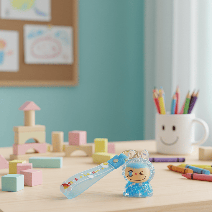 Porta chaves Labubu com Glitter 7