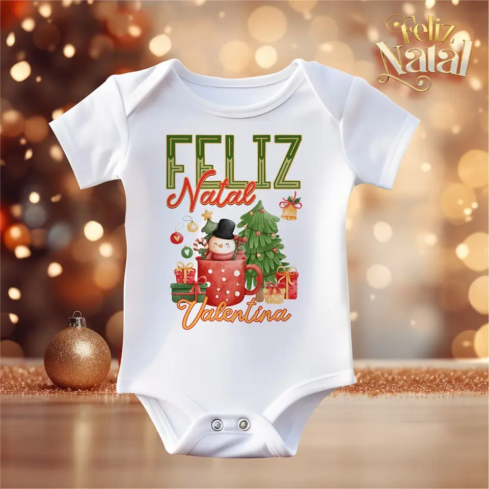 Body Natal Personalizado 100% Algodão 2
