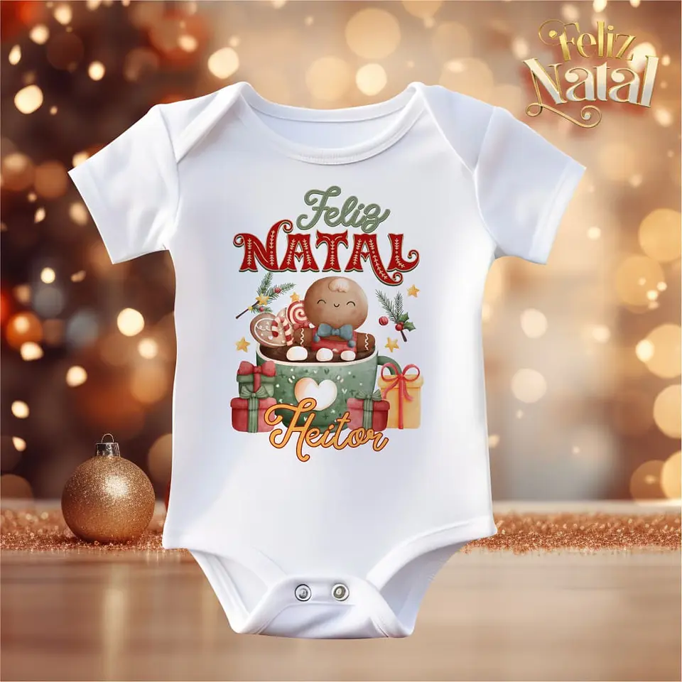 Body Natal Personalizado 100% Algodão 10