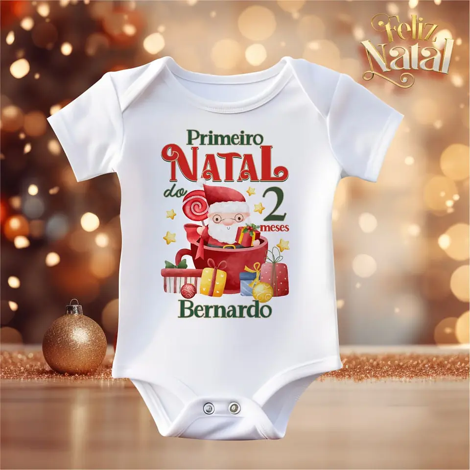 Body Natal Personalizado 100% Algodão 11