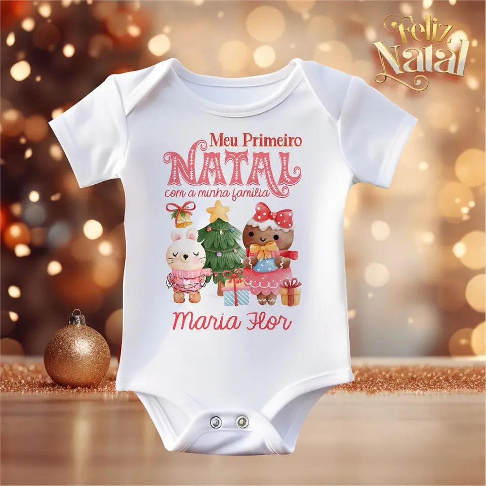 Body Natal Personalizado 100% Algodão 12