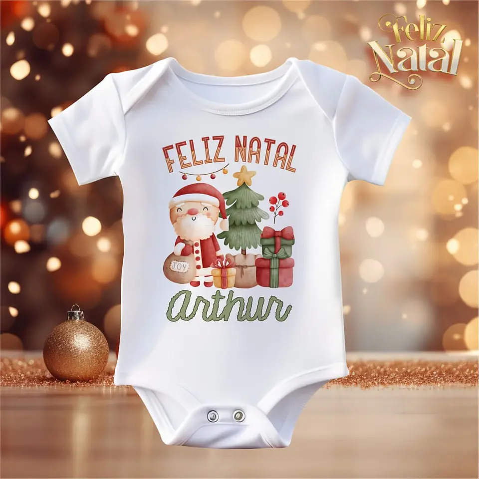 Body Natal Personalizado 100% Algodão 15