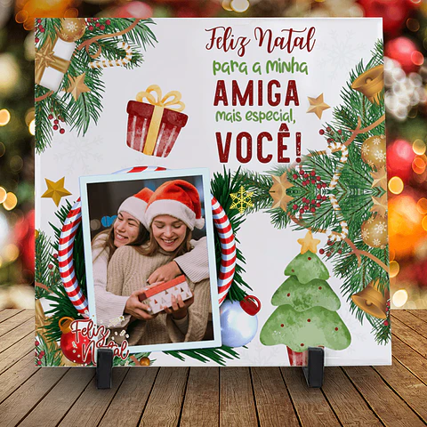 Azulejos de Natal Personalizados Com foto