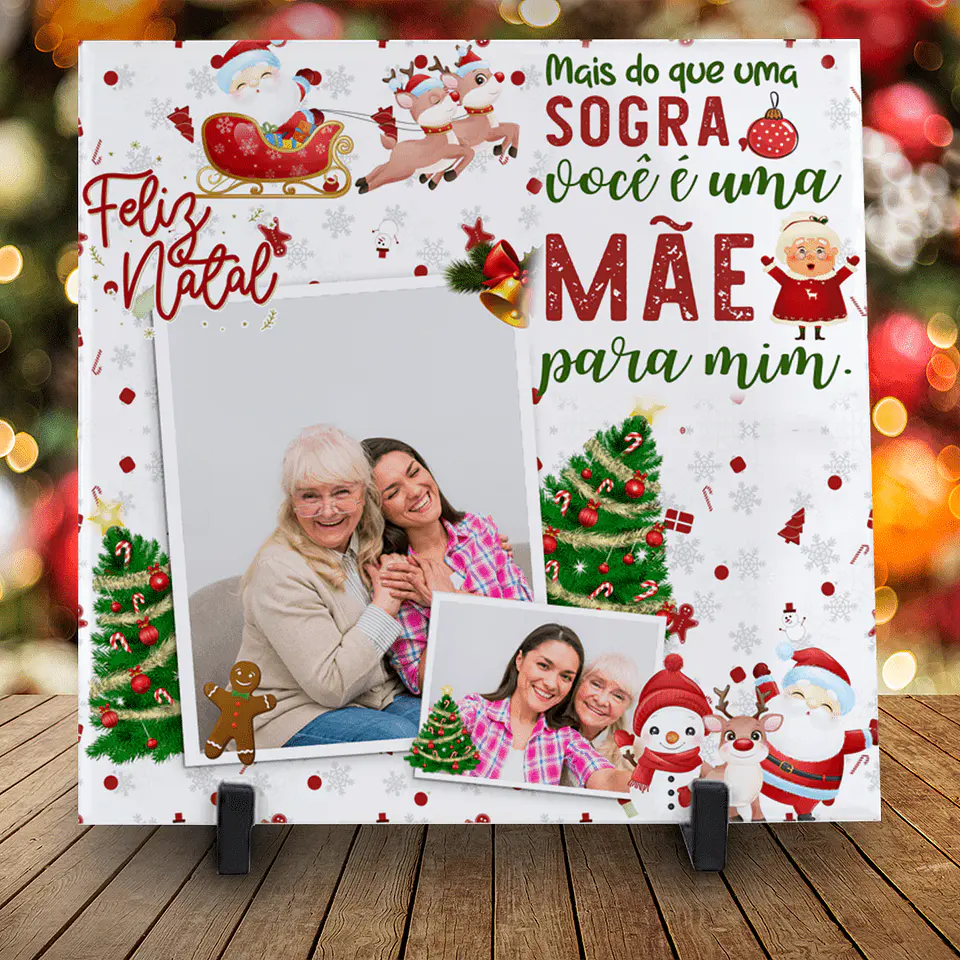 Azulejos de Natal Personalizados Com foto 8