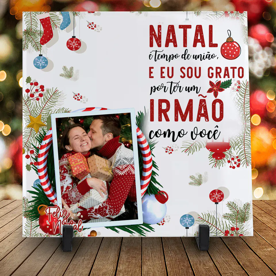 Azulejos de Natal Personalizados Com foto 10