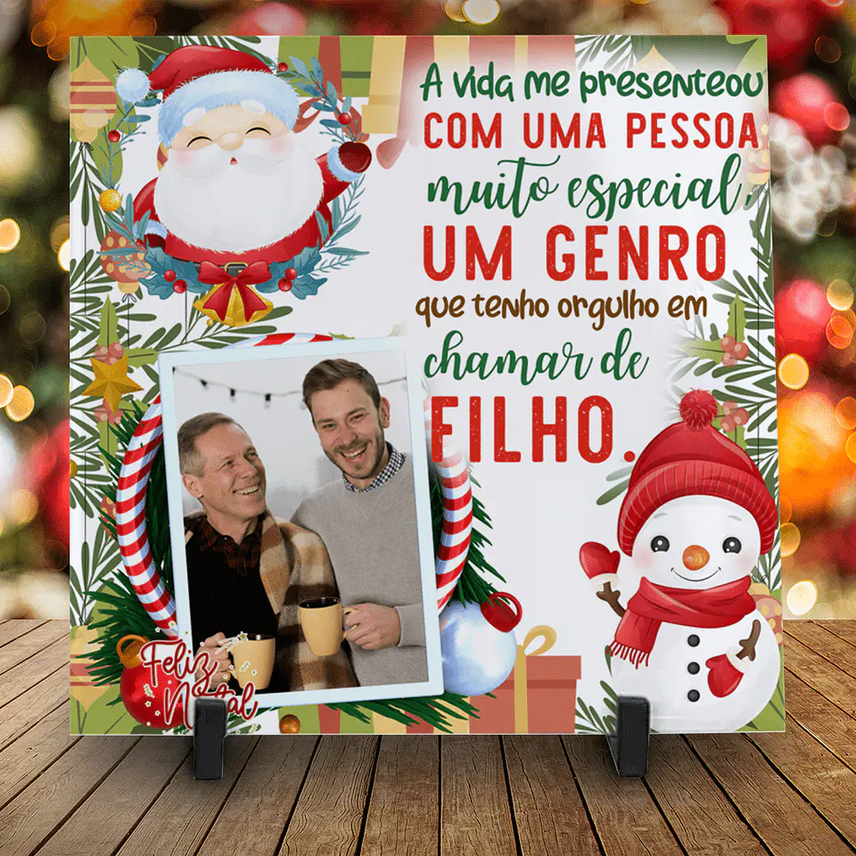 Azulejos de Natal Personalizados Com foto 13