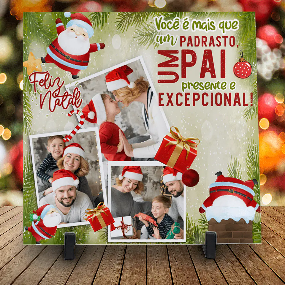 Azulejos de Natal Personalizados Com foto 18