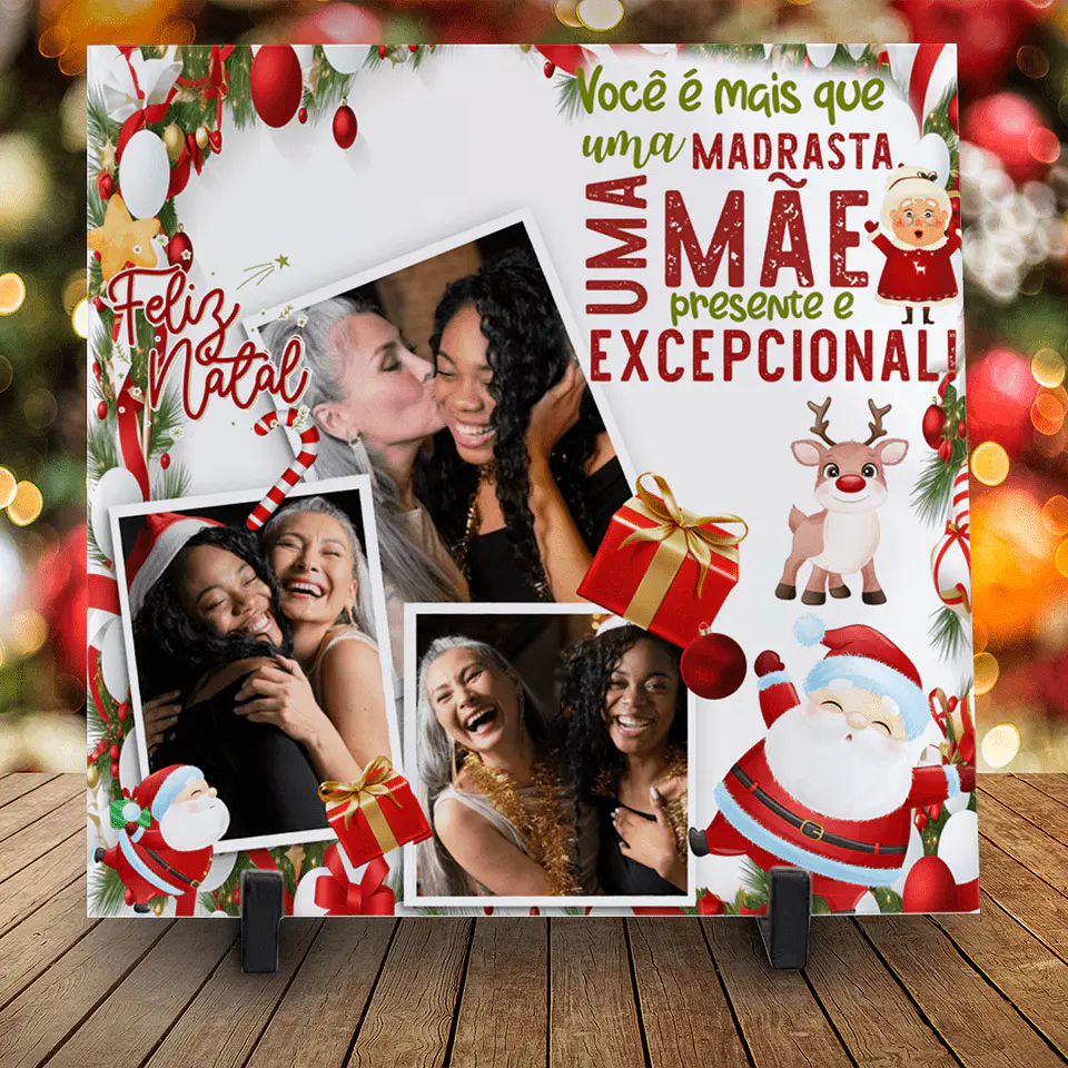 Azulejos de Natal Personalizados Com foto 21