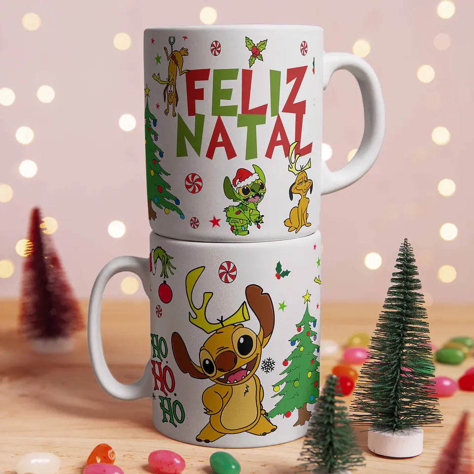 Coleção Canecas Stitch/Grinch  6