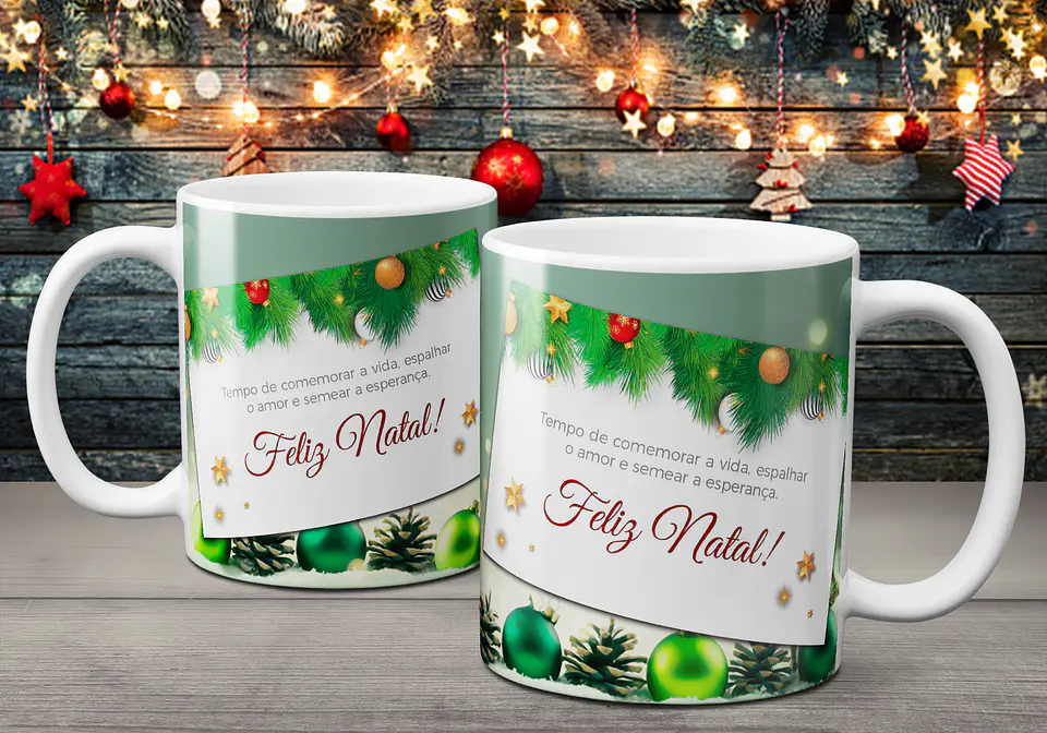 Coleção Canecas Com Mensagens De Natal 3