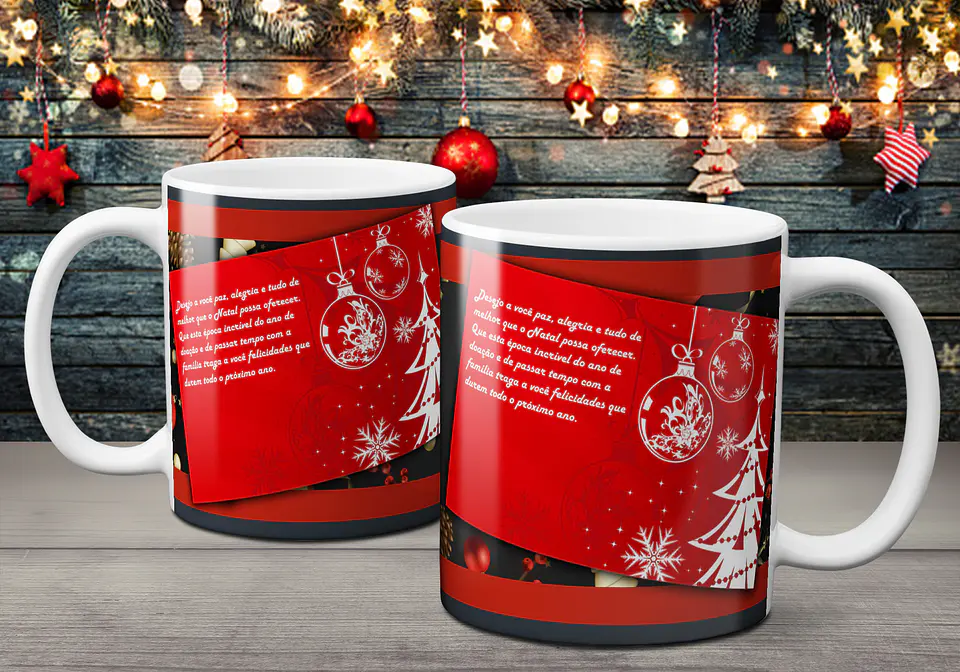 Coleção Canecas Com Mensagens De Natal 8