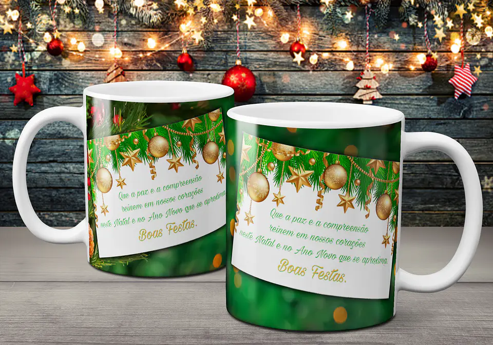 Coleção Canecas Com Mensagens De Natal 9