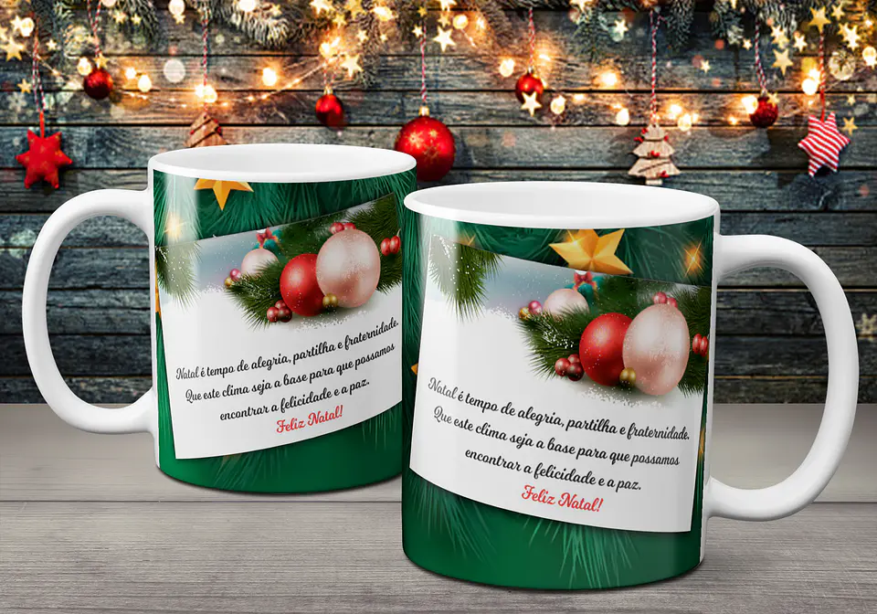 Coleção Canecas Com Mensagens De Natal 10