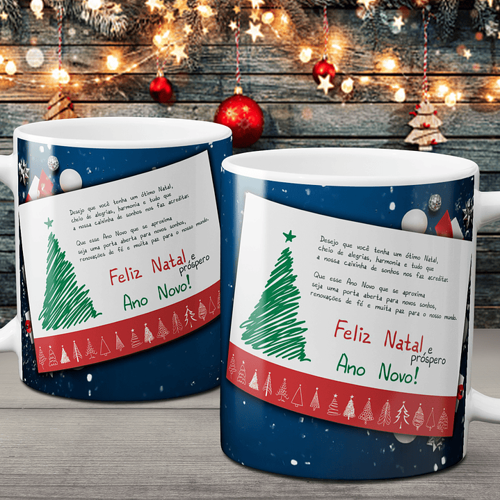 Coleção Canecas Com Mensagens De Natal 12