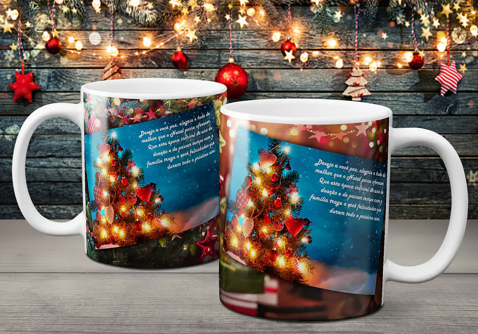 Coleção Canecas Com Mensagens De Natal 13