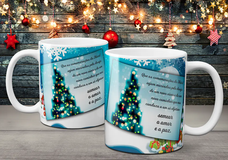 Coleção Canecas Com Mensagens De Natal 14