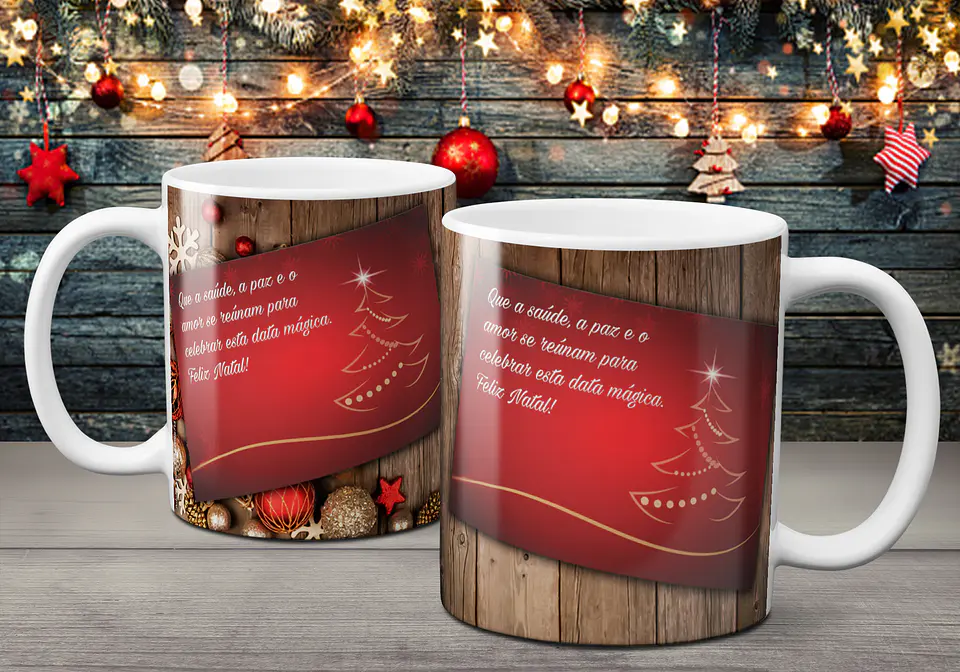 Coleção Canecas Com Mensagens De Natal 15