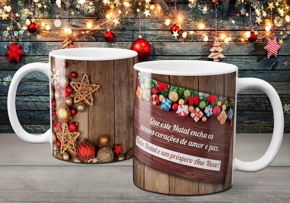 Coleção Canecas Com Mensagens De Natal 18