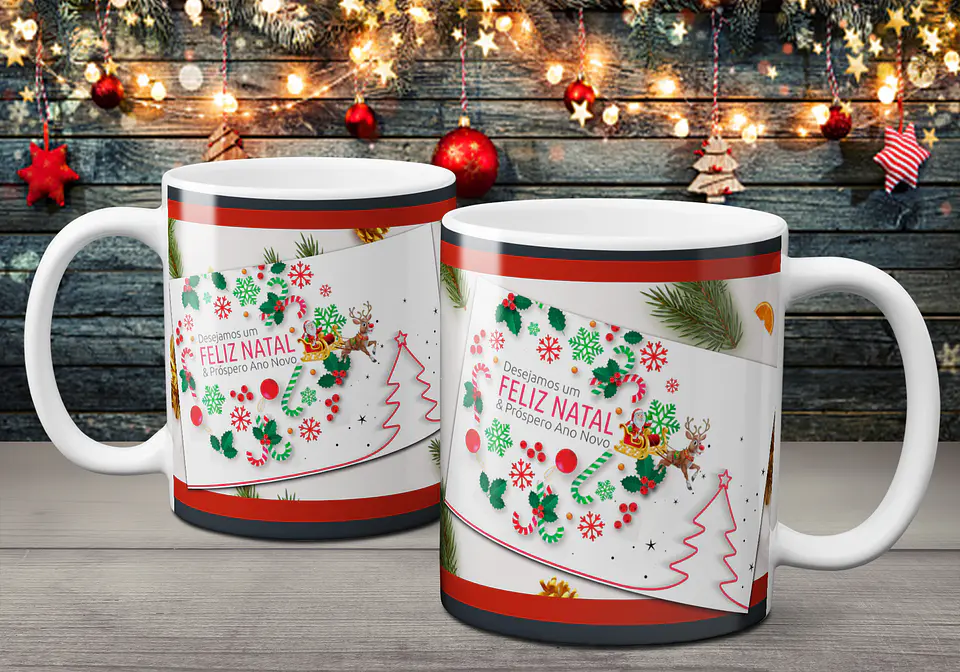 Coleção Canecas Com Mensagens De Natal 20