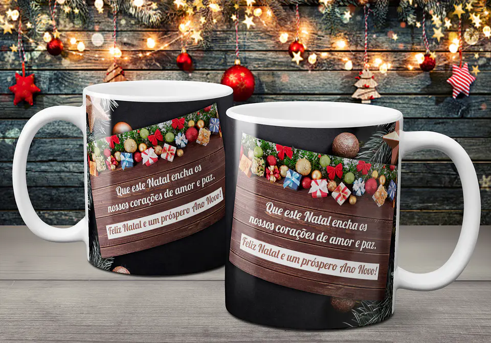 Coleção Canecas Com Mensagens De Natal 21