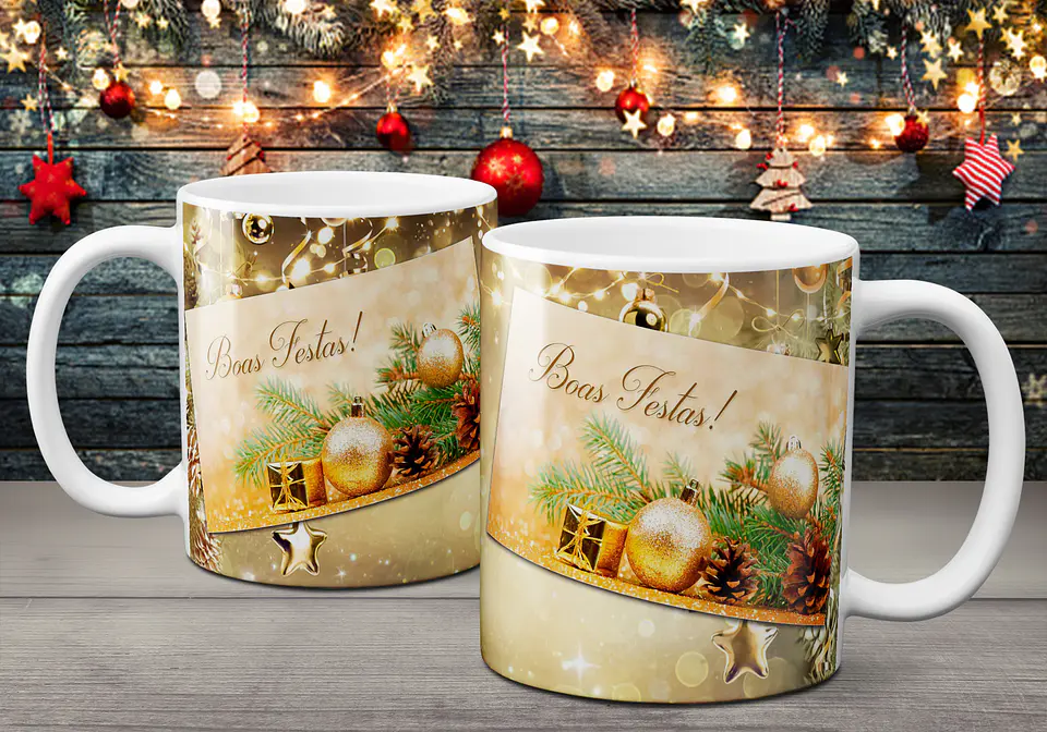 Coleção Canecas Com Mensagens De Natal 22