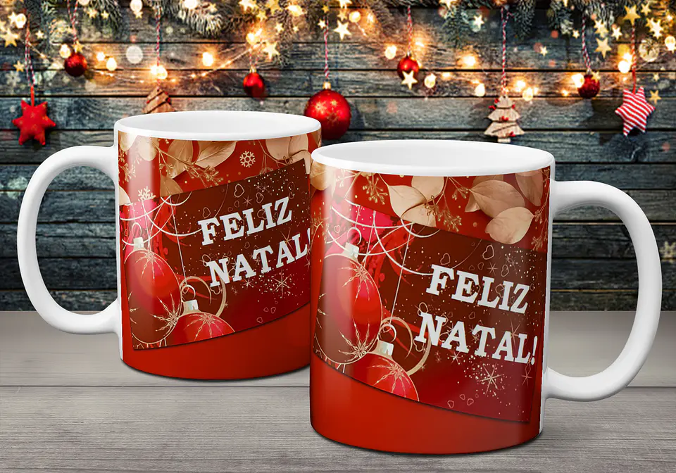 Coleção Canecas Com Mensagens De Natal 25