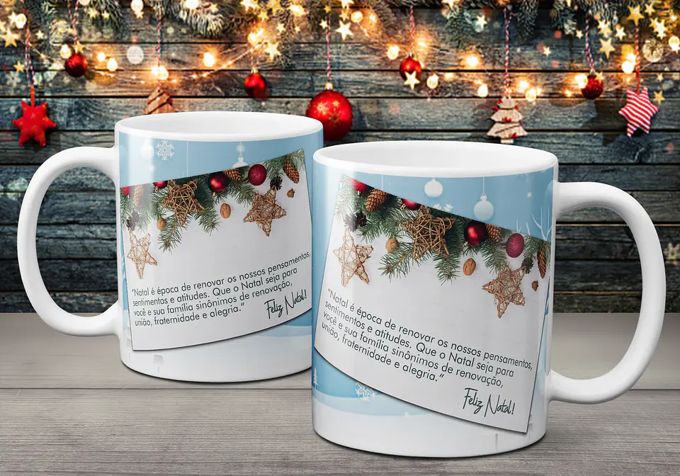 Coleção Canecas Com Mensagens De Natal 26