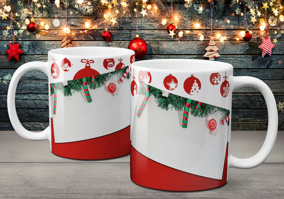 Coleção Canecas Com Mensagens De Natal 2 4