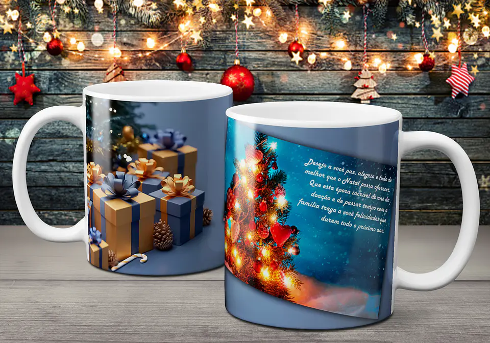 Coleção Canecas Com Mensagens De Natal 2 11
