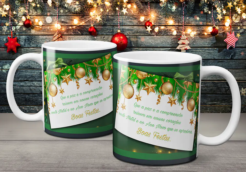 Coleção Canecas Com Mensagens De Natal 2 16