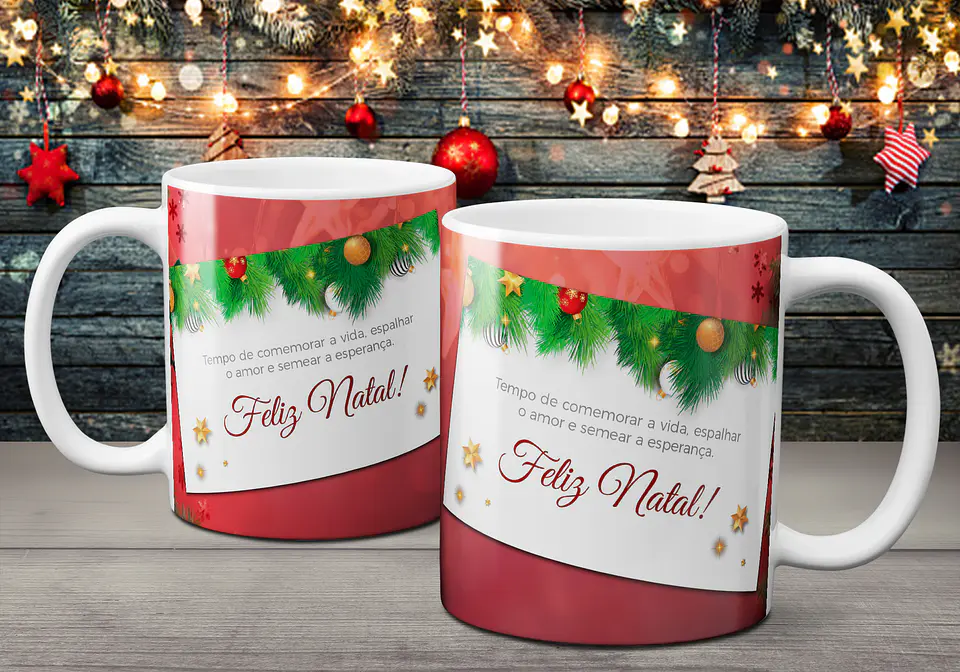 Coleção Canecas Com Mensagens De Natal 2 17