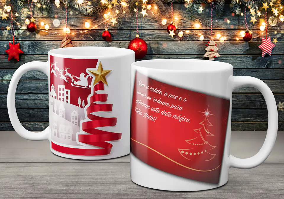 Coleção Canecas Com Mensagens De Natal 2 21