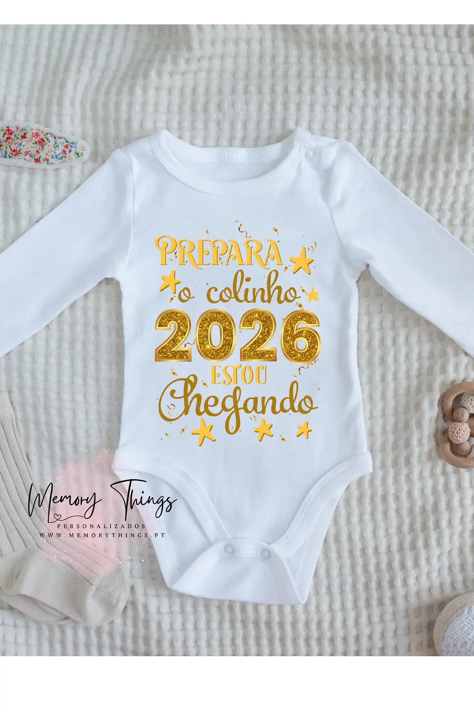 Body de Bebé Ano Novo 2026 em Portugal e Europa | 100% Algodão e Envio Rápido 8