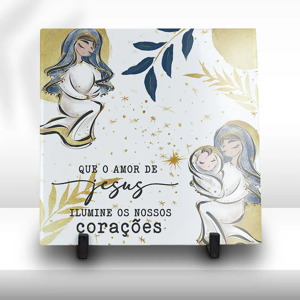 Azulejos Natalícios em Porcelana Made in Portugal | Decoração Sagrada Família e Presépio | Envio para Europa 2