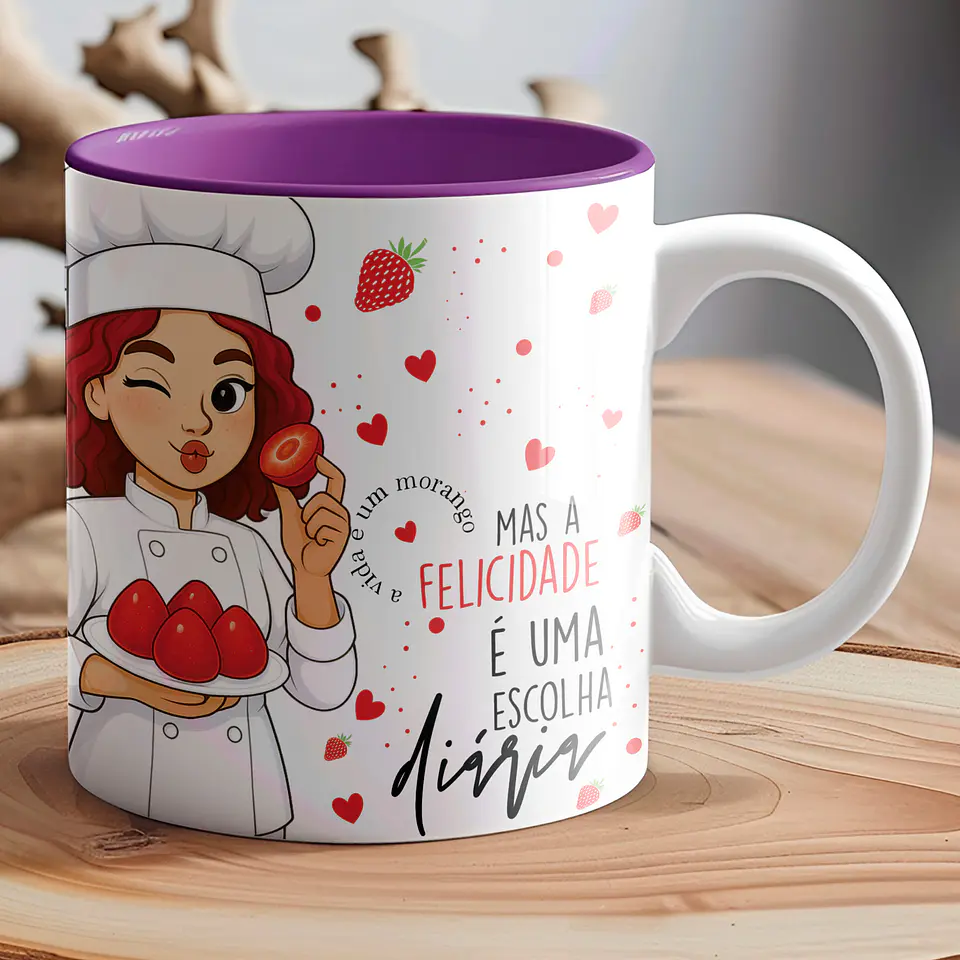 Coleção Canecas Morango Do Amor 6