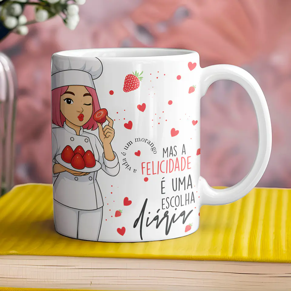 Coleção Canecas Morango Do Amor 10