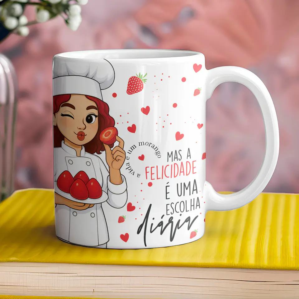 Coleção Canecas Morango Do Amor 12