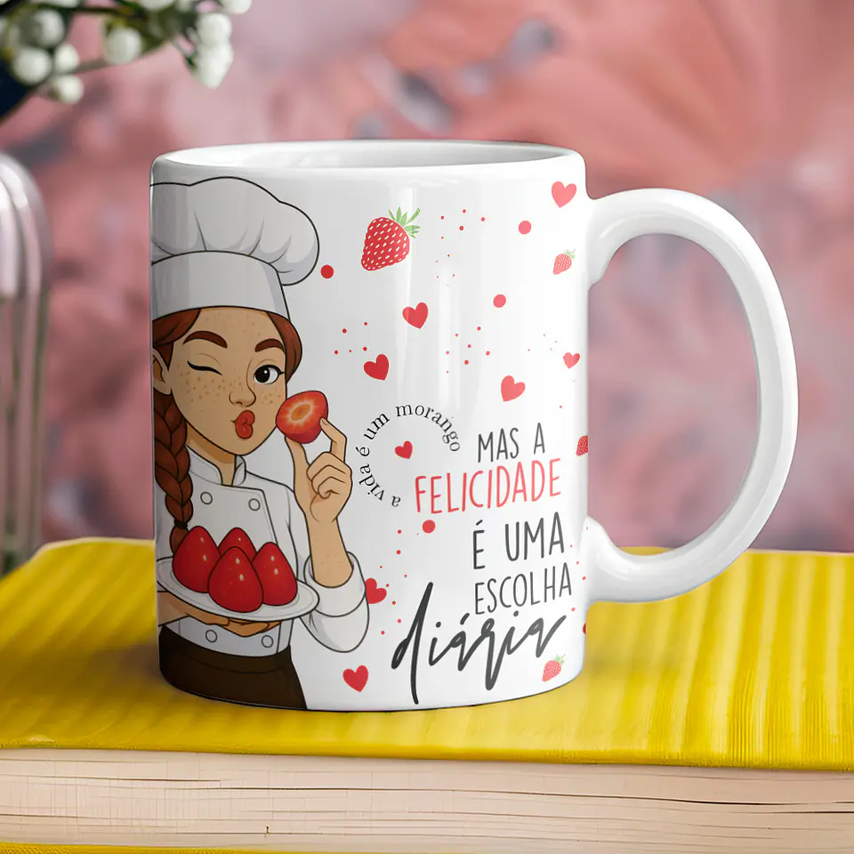 Coleção Canecas Morango Do Amor 16